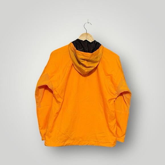 Adidas WND Hooded Windbreaker Jacket Orange Mesh Vent Lightweight Youth M Run - Picture 2 of 7